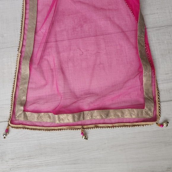 Indian Punjabi Hot Pink Magenta Salwar Kameez Suit size 32 XS - Picture 6 of 6